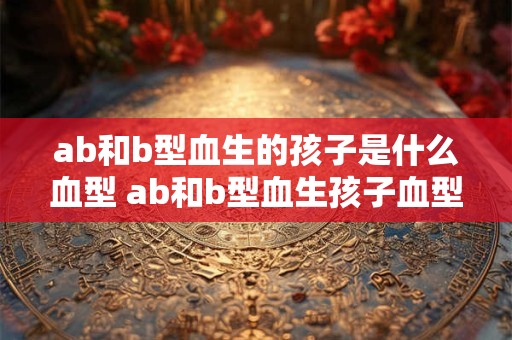 ab和b型血生的孩子是什么血型 ab和b型血生孩子血型为何