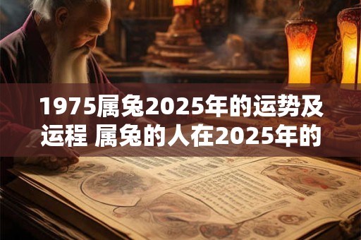 1975属兔2025年的运势及运程 属兔的人在2025年的运势和运程如何