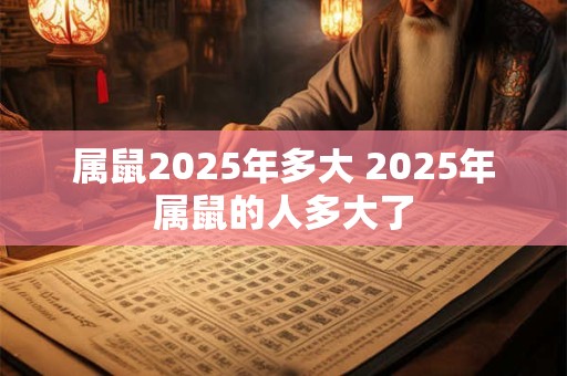 属鼠2025年多大 2025年属鼠的人多大了