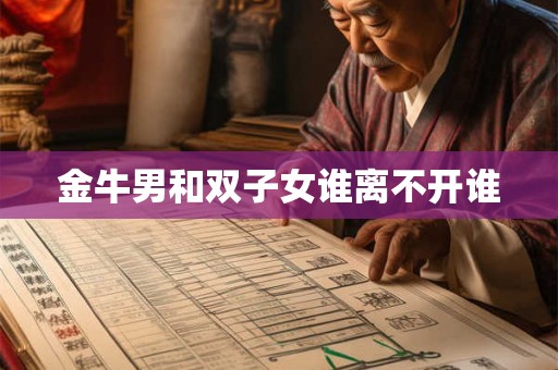 金牛男和双子女谁离不开谁