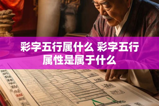彩字五行属什么 彩字五行属性是属于什么