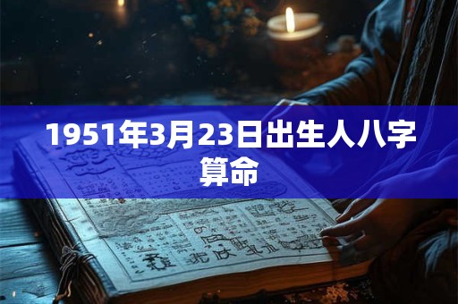 1951年3月23日出生人八字算命