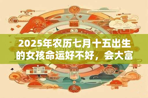 2025年农历七月十五出生的女孩命运好不好，会大富大贵吗？
