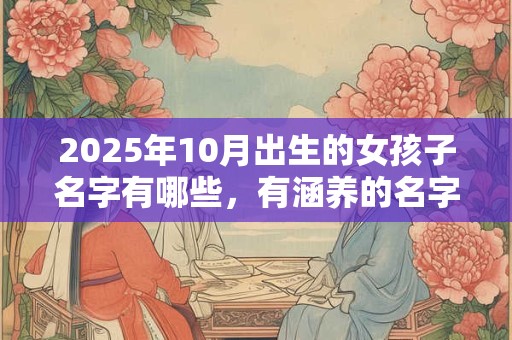 2026年10月出生的女孩子名字有哪些，有涵养的名字大全