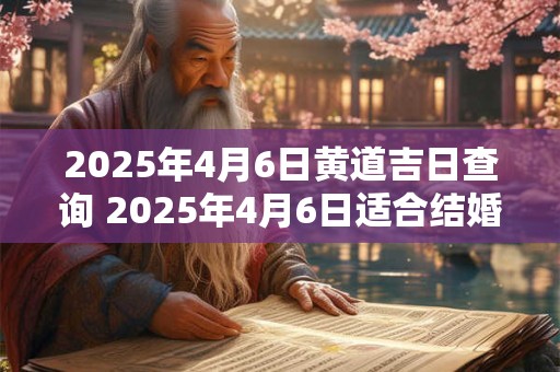 2025年4月6日黄道吉日查询 2025年4月6日适合结婚吗