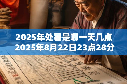 2025年处暑是哪一天几点 2025年8月22日23点28分