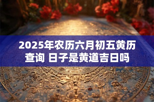 2025年农历六月初五黄历查询 日子是黄道吉日吗