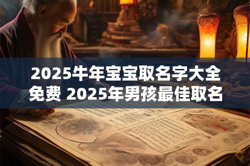 2025牛年宝宝取名字大全免费 2025年男孩最佳取名大全