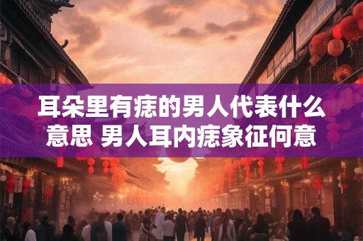 耳朵里有痣的男人代表什么意思 男人耳内痣象征何意