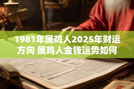 1981年属鸡人2025年财运方向 属鸡人金钱运势如何 1981年属鸡人2025年财运方向 属鸡人金钱运势如何