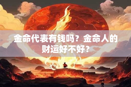 金命代表有钱吗？金命人的财运好不好？