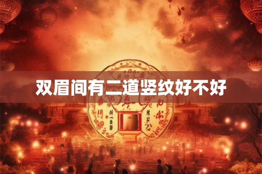 双眉间有二道竖纹好不好