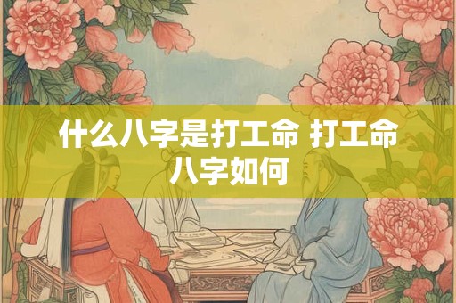 什么八字是打工命 打工命八字如何