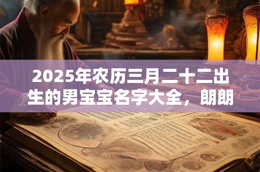 2025年农历三月二十二出生的男宝宝名字大全，朗朗上口