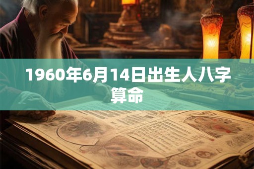 1960年6月14日出生人八字算命