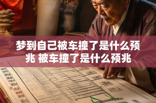 梦到自己被车撞了是什么预兆 被车撞了是什么预兆