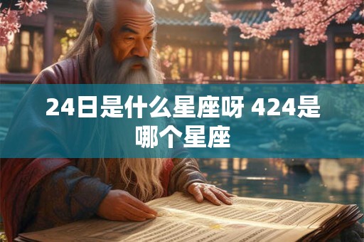 24日是什么星座呀 424是哪个星座