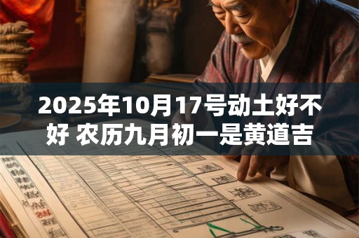 2025年10月17号动土好不好 农历九月初一是黄道吉日吗