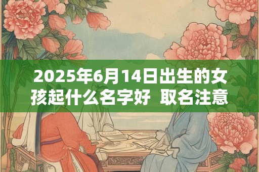 2025年6月14日出生的女孩起什么名字好 取名注意事项 2025年6月14日出生的女孩起什么名字好 取名注意事项