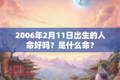 2006年2月11日出生的人命好吗？是什么命？