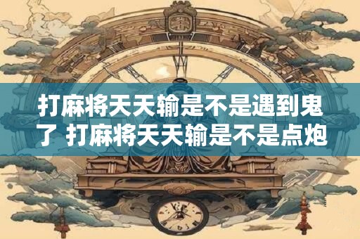 打麻将天天输是不是遇到鬼了 打麻将天天输是不是点炮必输的诅咒