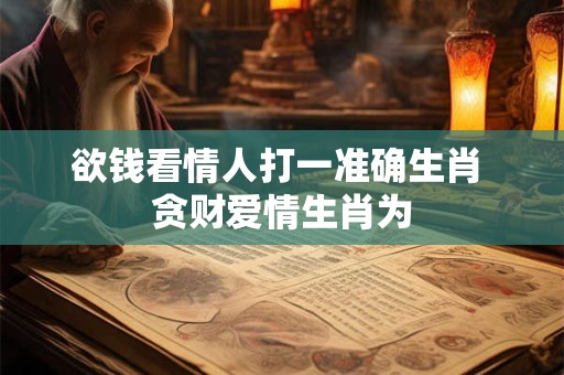 欲钱看情人打一准确生肖 贪财爱情生肖为