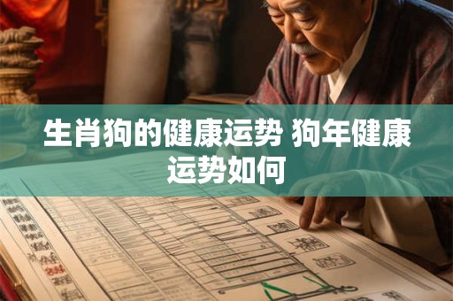 生肖狗的健康运势 狗年健康运势如何