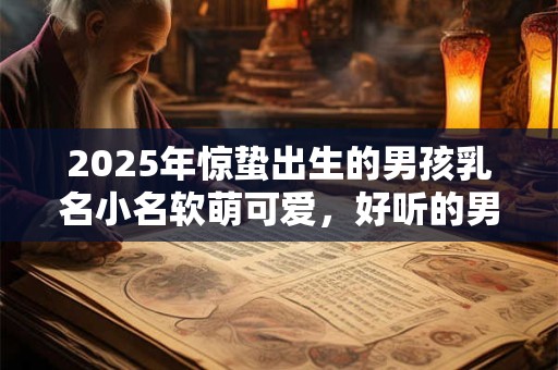 2025年惊蛰出生的男孩乳名小名软萌可爱，好听的男孩名字小名英文