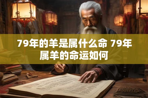 79年的羊是属什么命 79年属羊的命运如何