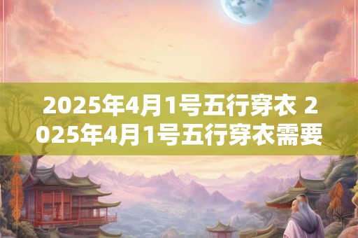 2025年4月1号五行穿衣 2025年4月1号五行穿衣需要遵循哪些规则