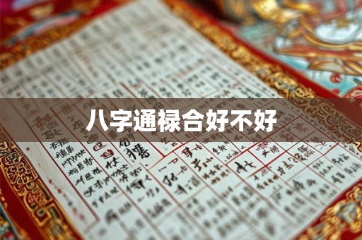 八字通禄合好不好