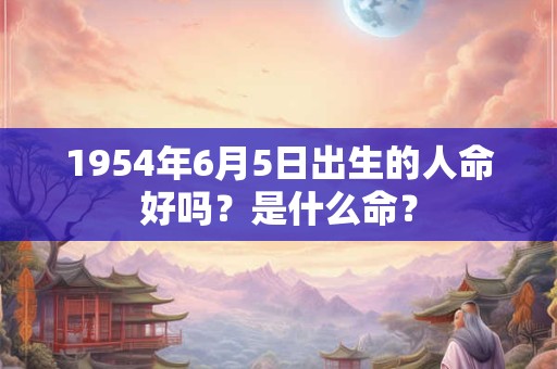 1954年6月5日出生的人命好吗？是什么命？