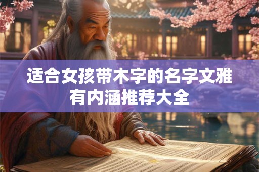 适合女孩带木字的名字文雅有内涵推荐大全