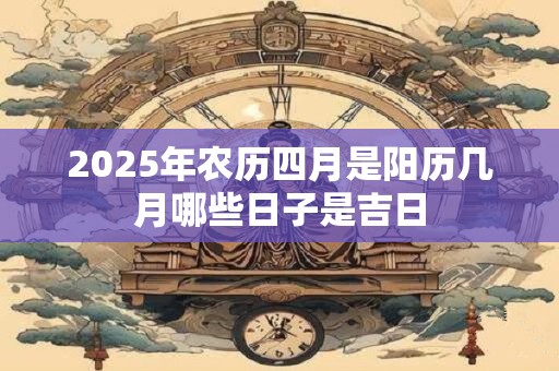 2025年农历四月是阳历几月哪些日子是吉日