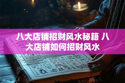 八大店铺招财风水秘籍 八大店铺如何招财风水