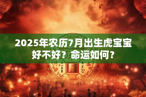 2025年农历7月出生虎宝宝好不好？命运如何？