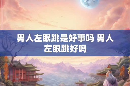 男人左眼跳是好事吗 男人左眼跳好吗