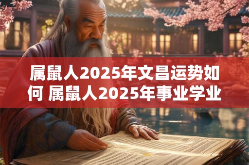 属鼠人2025年文昌运势如何 属鼠人2025年事业学业怎么样
