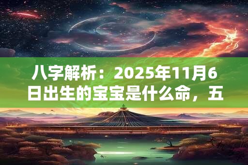 八字解析：2025年11月6日出生的宝宝是什么命，五行缺什么