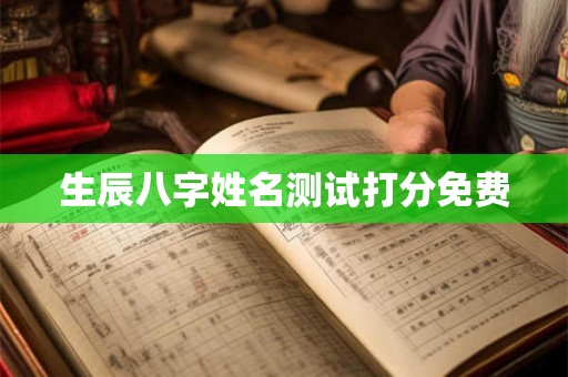 生辰八字姓名测试打分免费