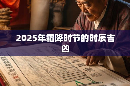 2025年霜降时节的时辰吉凶