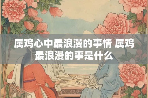 属鸡心中最浪漫的事情 属鸡最浪漫的事是什么