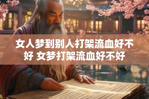 女人梦到别人打架流血好不好 女梦打架流血好不好
