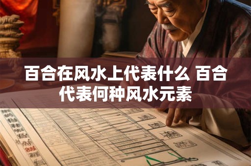 百合在风水上代表什么 百合代表何种风水元素
