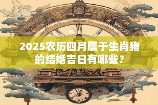 2025农历四月属于生肖猪的结婚吉日有哪些？