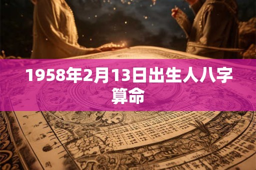 1958年2月13日出生人八字算命 1958年2月13日出生人八字算命
