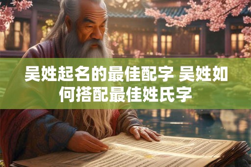 吴姓起名的最佳配字 吴姓如何搭配最佳姓氏字