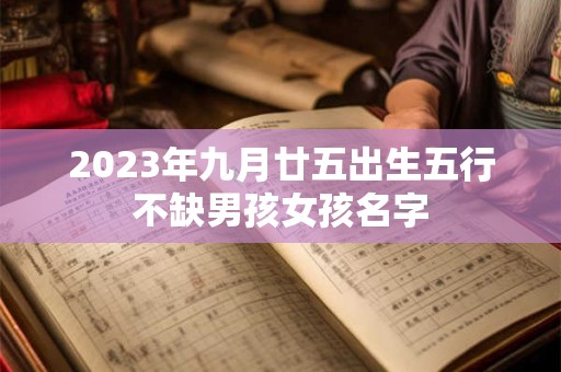 2023年九月廿五出生五行不缺男孩女孩名字