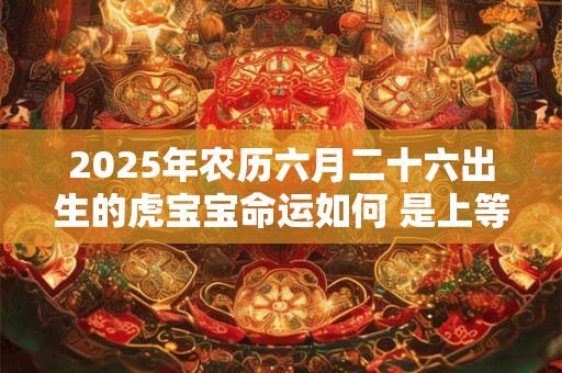 2025年农历六月二十六出生的虎宝宝命运如何 是上等命吗