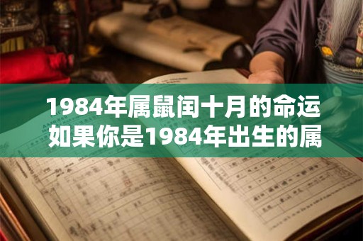 1984年属鼠闰十月的命运 如果你是1984年出生的属鼠人闰十月的命运将会怎样